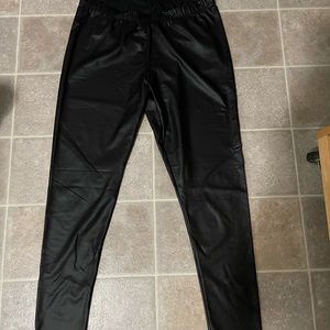 Faux leather leggings